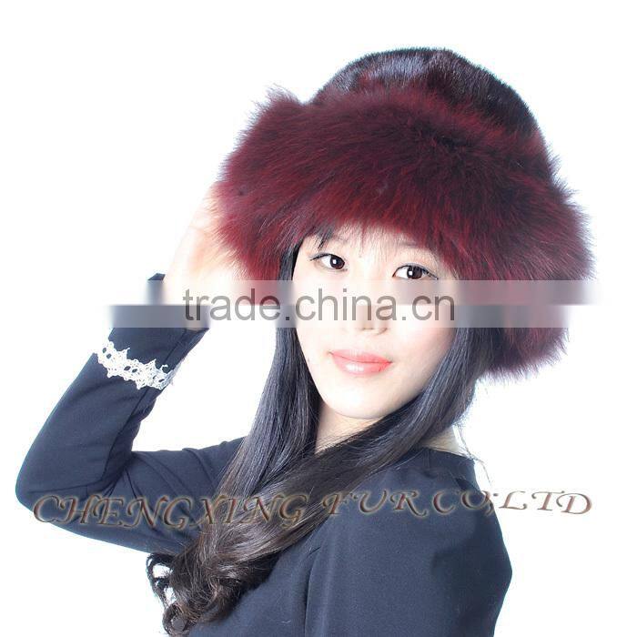 CX-C-156C Fashionable Cheap Custom Fashion Real Mink Fur Beanie Cap fur hats women