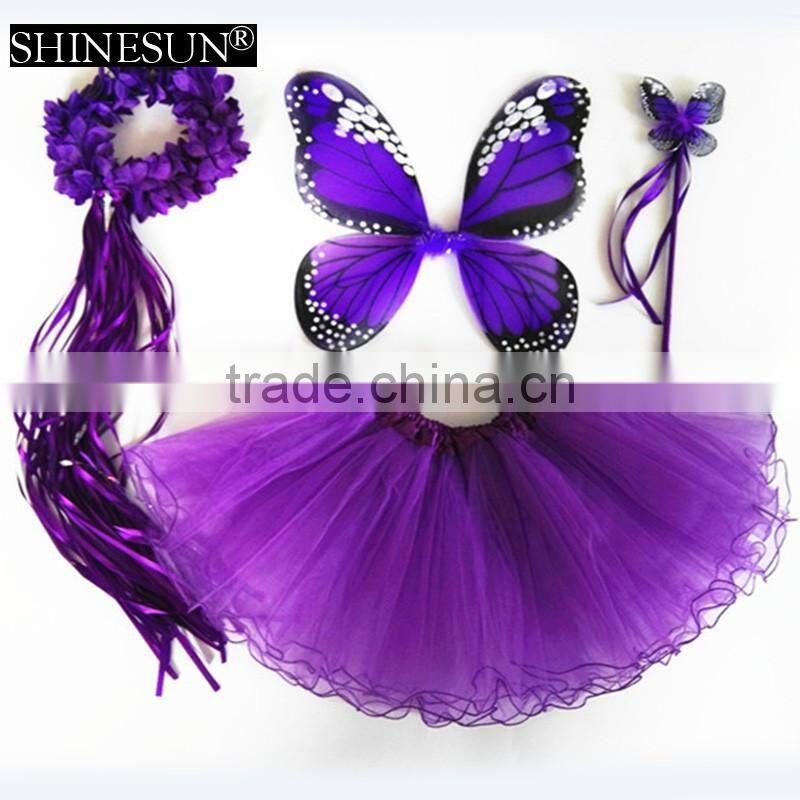 Wholesale Lovely Butterfly Fairy Wings Tutu Costume Sets