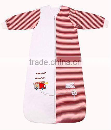 China alibaba applique wearable cotton wholesale animal baby sleeping bag with sleeves