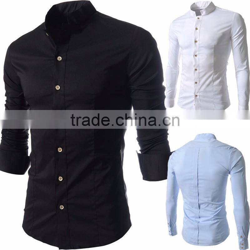 factory supply cheap long sleeve men white business dress shirt
