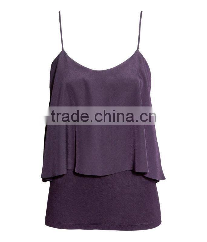 Ladies Sleeveless Rayon Knit Top