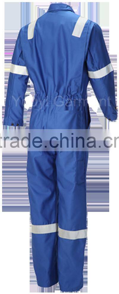 blue 6 oz Nomex FR viscosefire retardant coverall with 3M Scotchlite