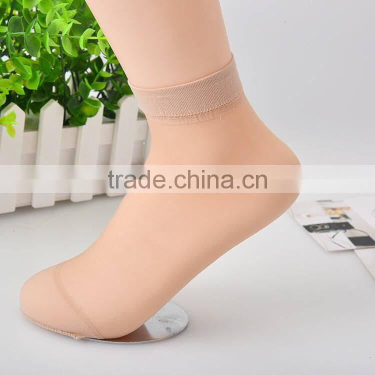 Women Summer Sexy ultrathin transparent Crystal Silk Socks For Woman 2015 Female Elastic Nylon Skin Short Socks