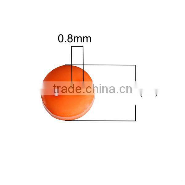 Resin Sewing Buttons Scrapbooking 2 Holes Round Orange-red 6mm Dia