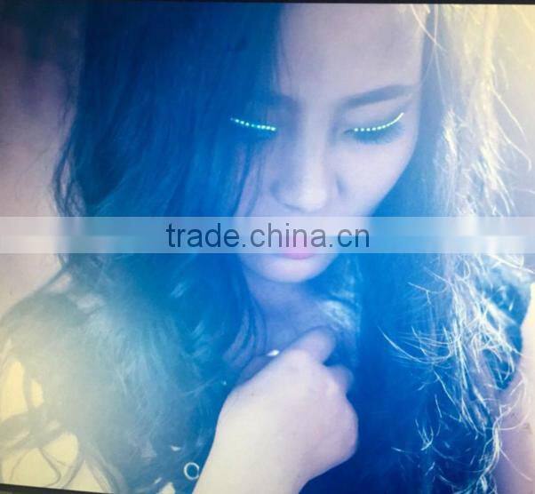 2017 new design unique cool color changing Interactive LED shiny false eyelashes FLashes Interactive LED Eyelashes