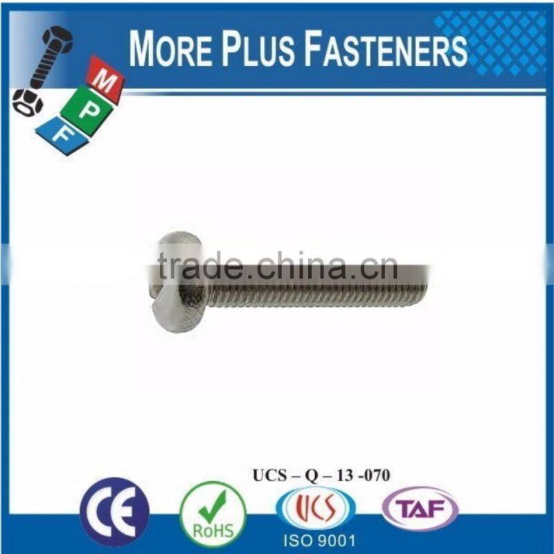Made In Taiwan Slotted Pan Head Machine Screw