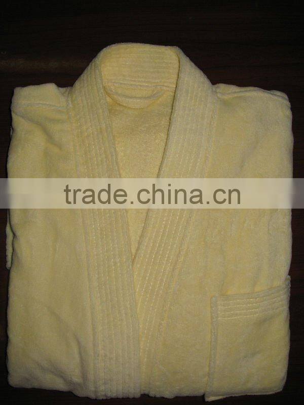 cheap terry velour hotel bathrobe