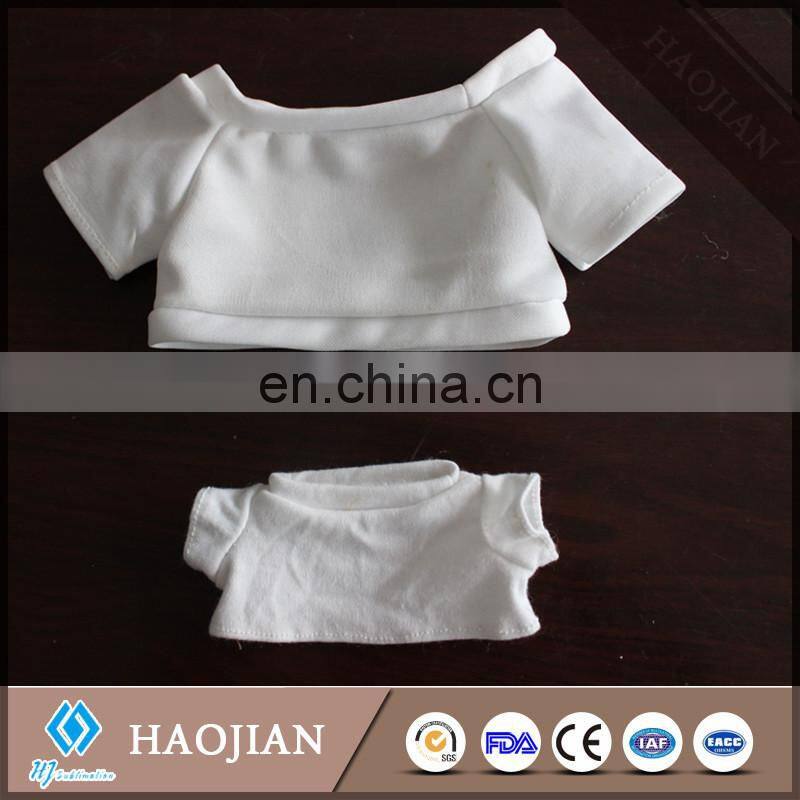 plain sublimation polyester T-shirts for toys mini t-shirts 100% polyester t-shirt for bears