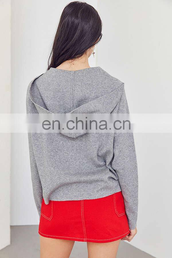 Soft Cotton Oversized Hood Raglan Style Long Sleeves Women Double-knit Hoodie