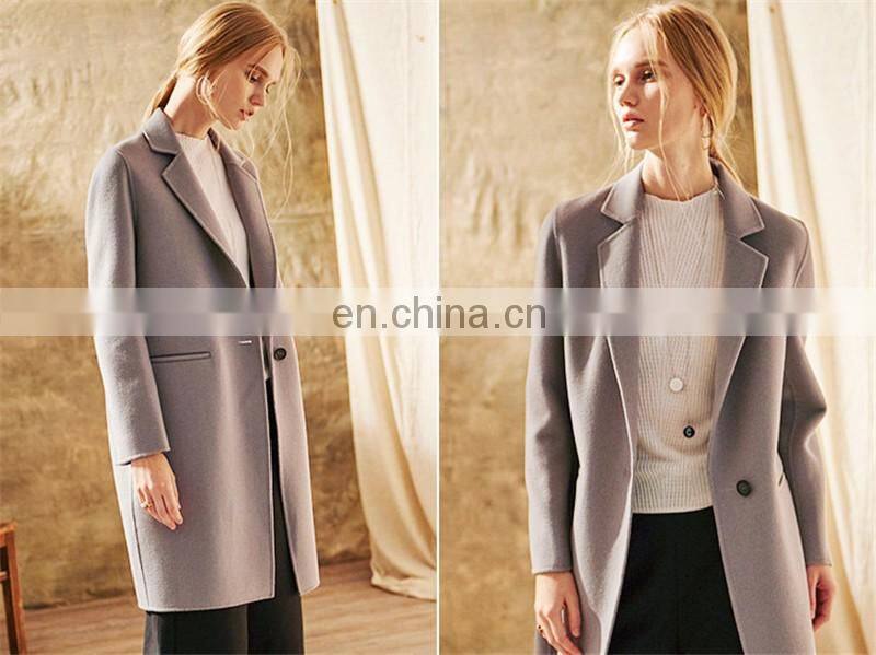 Fashion European Women's Coat 100% Wool Comfortable Cashmere Wool Coat
