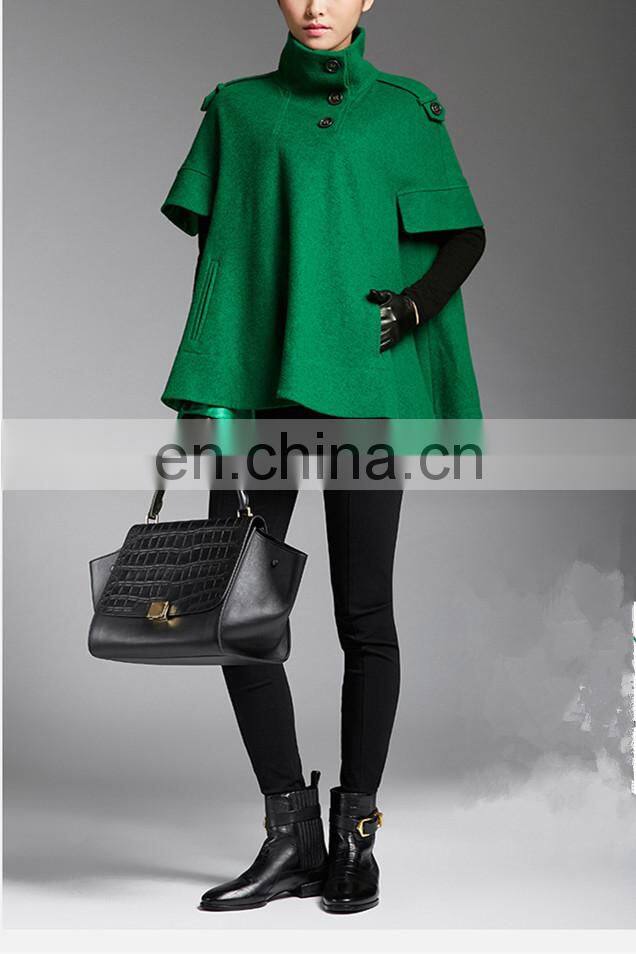 Womens Wool Poncho cashmere Jacket Winter Cloak Coat