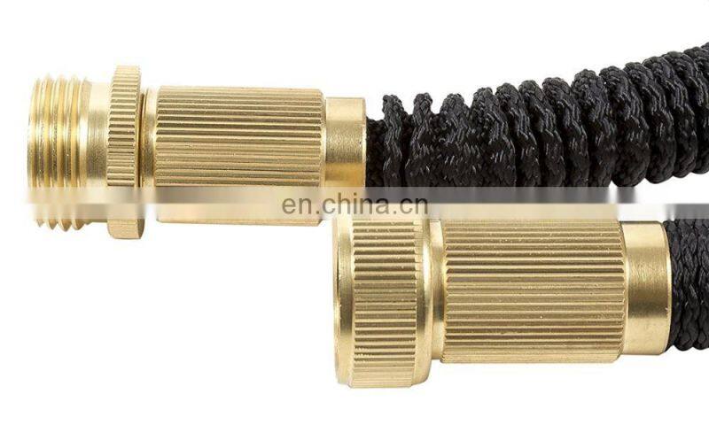USA Amazon Double Layer Latex Core Solid Brass Fitting Expanding Garden Hose