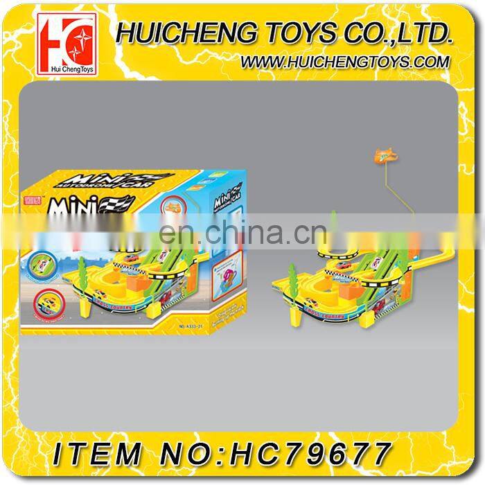wholesale B/O happy school bus electric slot car racing track set for kids