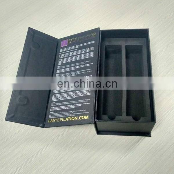 Black Color cmyk printing logo ribbon folding packing boxes