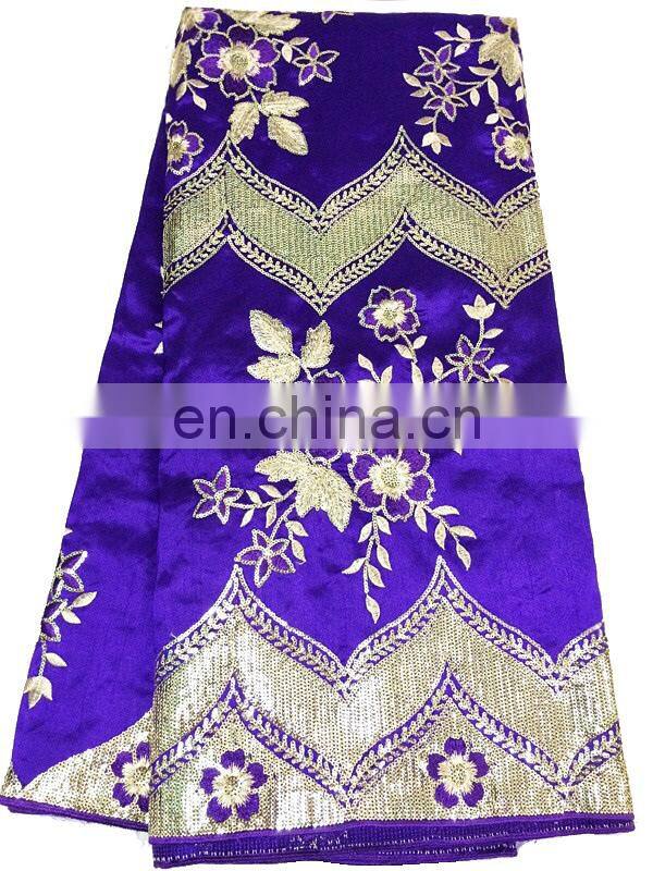 High quality newest style Silk satin material George lace