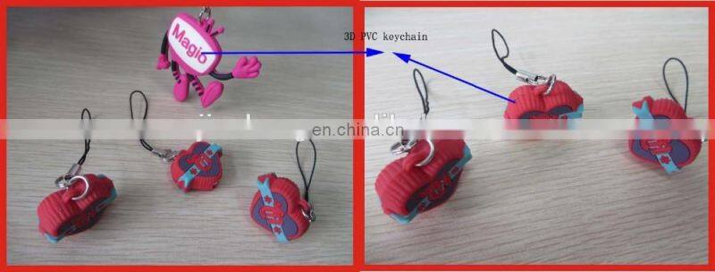 Custom soft PVC keychain/keyring for wholesale