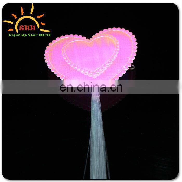 Magic light up optical fibre braid with LEDs for nightclub