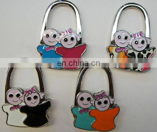 Promotional bag accessory with handbag shape foldable bag hanger