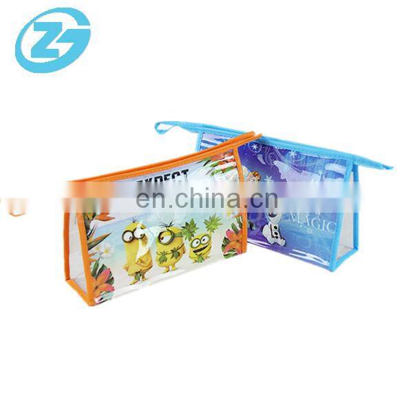 Plastic Waterproof Cosmetic Organizer Bag With Zipper