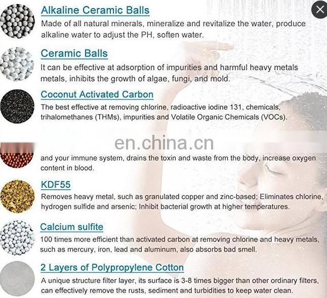 Good effect Chlorine Removal multi stages shower water filter