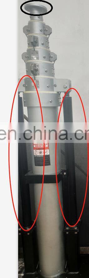 9m hydraulic carbon steel square telescopic mast heavy payload