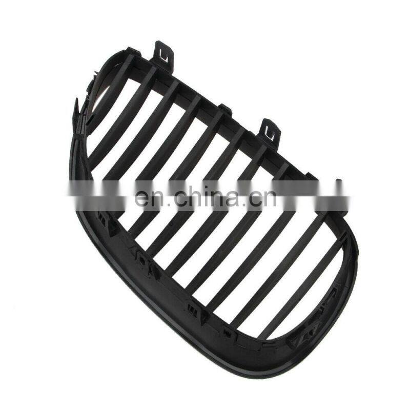 1 Pair Matte Black Single Slat Line Front Grille Kidney grill for BMW 5 Series E60 E61 2004-2009