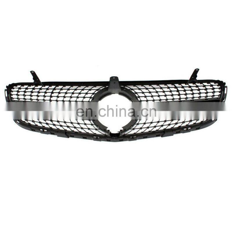 Black W/Diamond Front Grill Mesh Vent Grille 16-18 For Benz GLC X253 AMG YL4/250