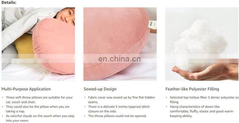 Super Soft Suede Floor Pillows 3 Denier Feather Like Polyester Filling Floor Cushion Seat Round Decorative Throw Pillow