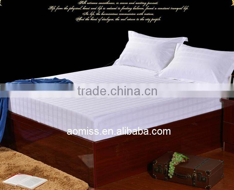 100% cotton 300 thread count hotel jacquard fitted sheets flat sheets