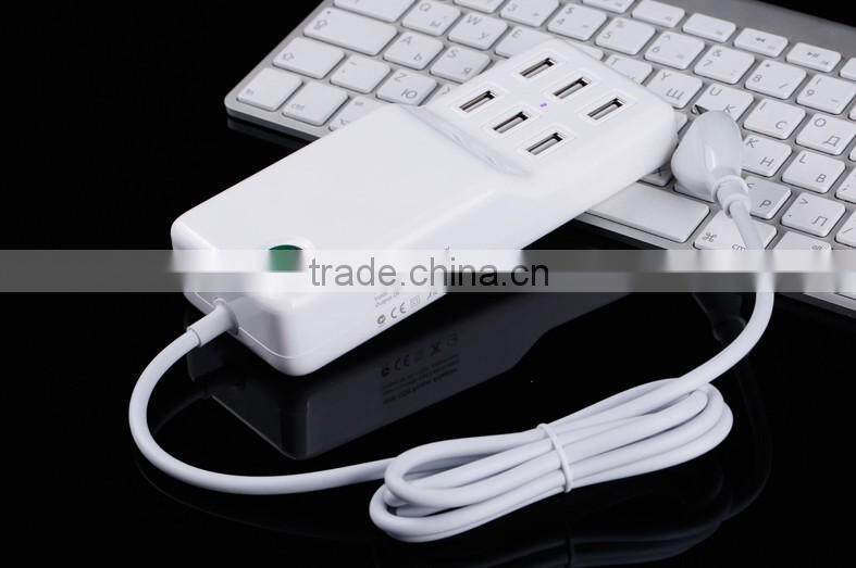 hot new products for 2015 6 port usb charger,5V 12A usb wall charger,6 usb universal charger,wall charger