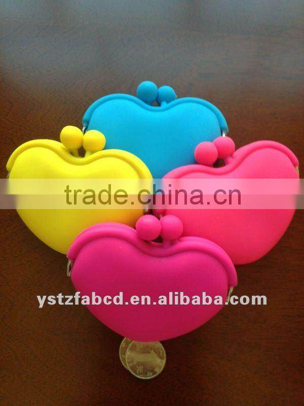 Attractive lady pocket coin purse , fancy mini silicone coin purse