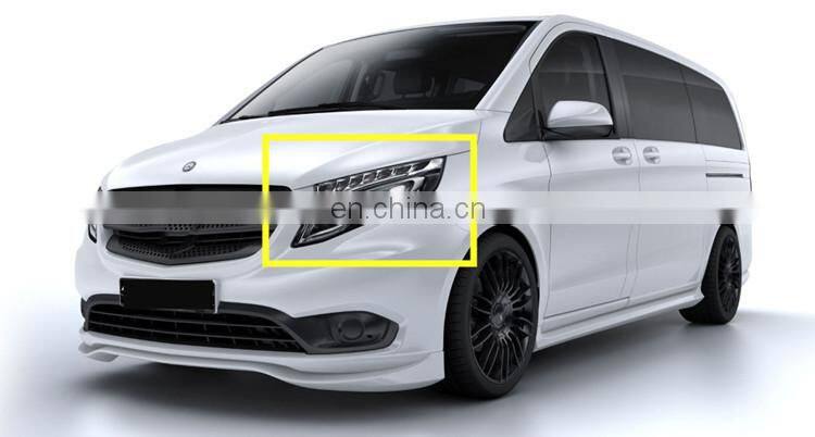 High quality headlights for V class w447 front lamp with led day running lights led turning lights fit for 2017 2016 w447