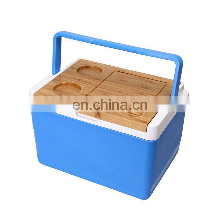 Gint eco friendly 11L pu foam Food grade  with wooden lid cooler box low price high quality