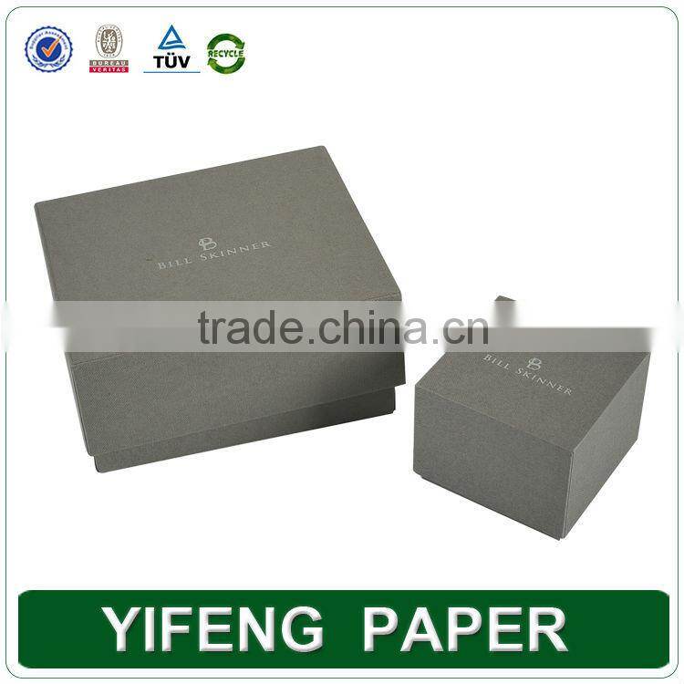 Yifeng 100% quanlity wholesale luxury square brown cardboard packaging paper jewellery watch gift custom box