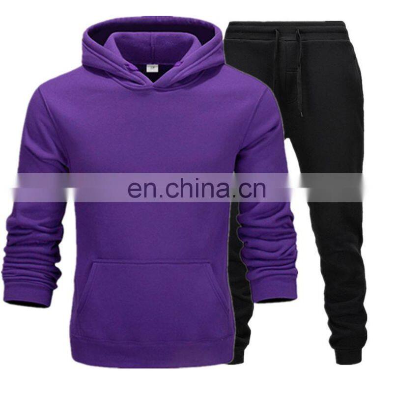 Men's and women's sweater sports hoodie plus size training fitness jogging suit 2-piece custom printing