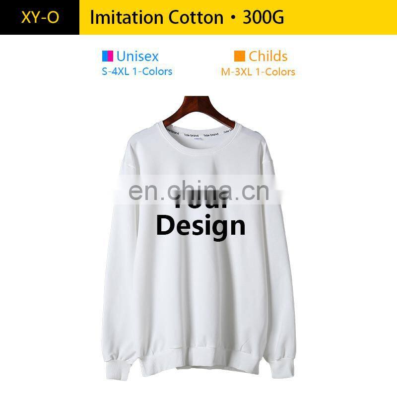 2021 Christmas wholesale high quality fashion trend white 100% cotton unisex large hoodie printing custom hoodie