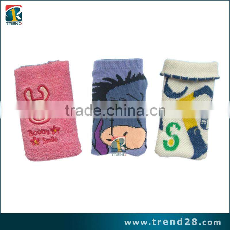 cartoon knitted sock case for cell phone