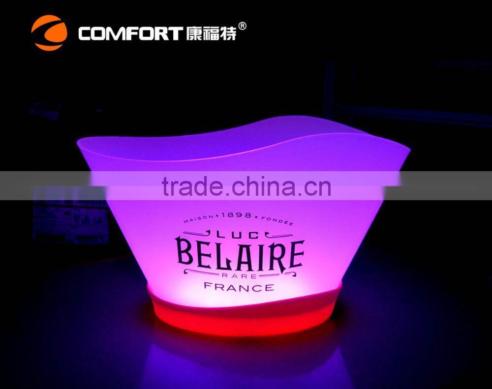 Light up night club barware led illuminated ice bucket