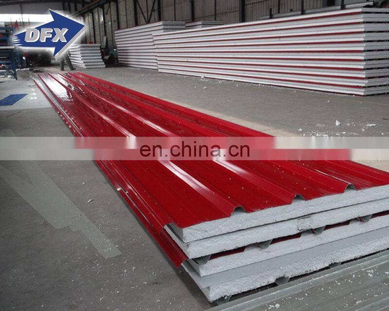 Shandong colored steel polyurethane cladding polyurethane material rock wool composite board panel