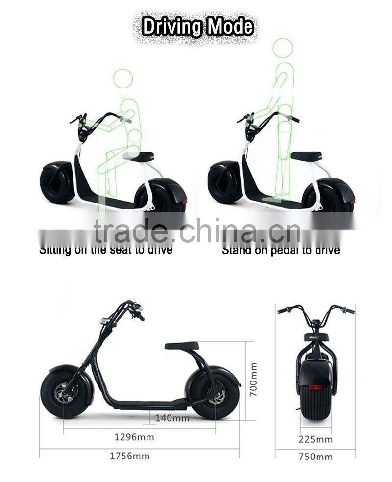 2016 newest personal transporter citycoco 2 wheels off road electric motorcycle