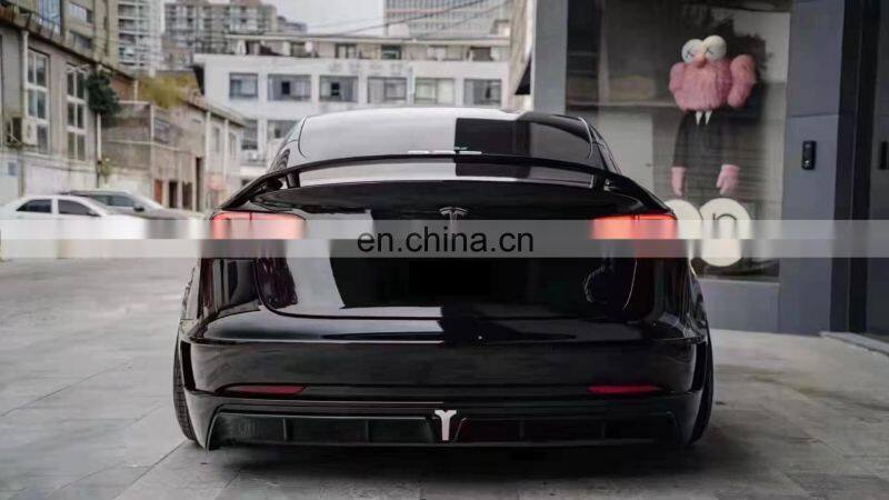 Runde In Stock New Automotive Kit For Tesla Model 3 Upgrade ST Style Body Kit Front Rear Bumper Side Skirts Spoiler