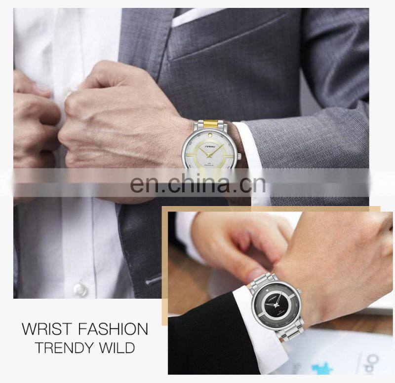 SINOBI Bracelet Wristwatch S9838G Mature Male Watches Classic Wrist Temperament Mens Luxury Watch Montre Homme