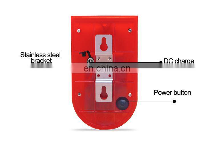 Solar Blinking Led Alarm Light Sensor Outdoor Wireless Solar Power Lamp Alarm