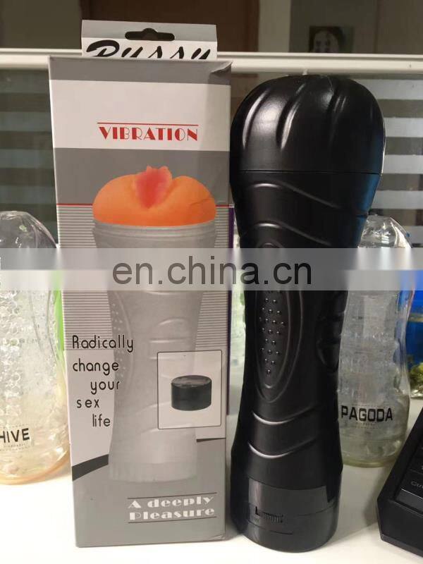 Factory new style Intelligent Bussy Silicone Aircraft Vibrating Electric Masturbator Cup flashlight toy bussy vibration