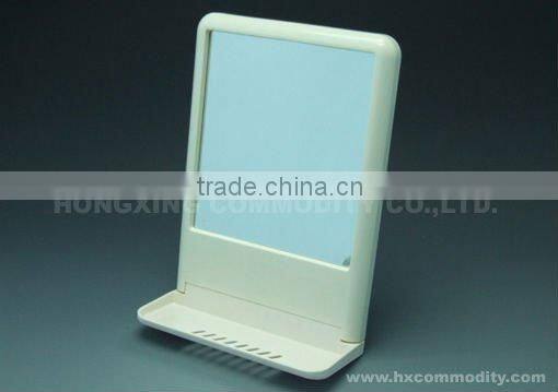 Large wave-shaped bathroom mirror