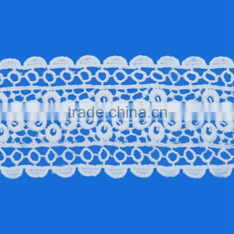 Factory specializing made embroidered cotton lady neck collar design white crochet embroidery neck trim