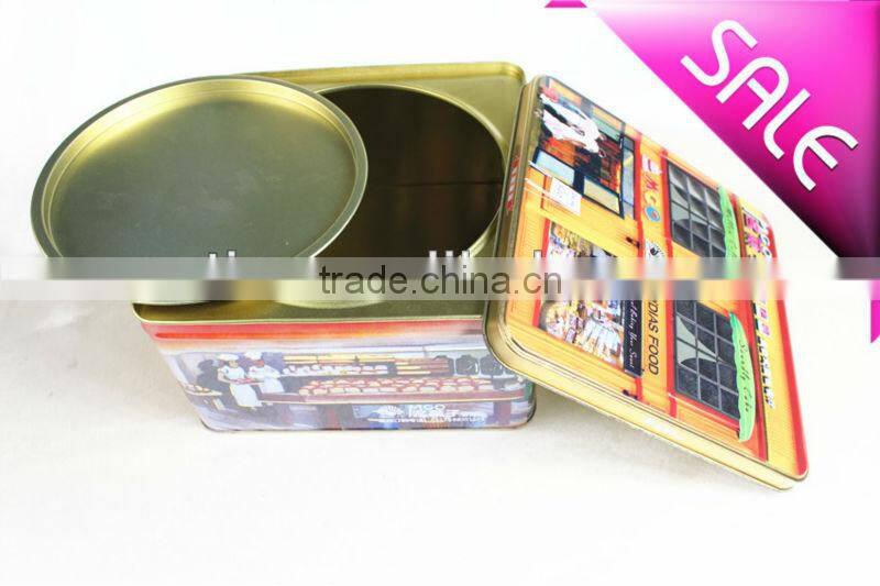 square biscuit tin box
