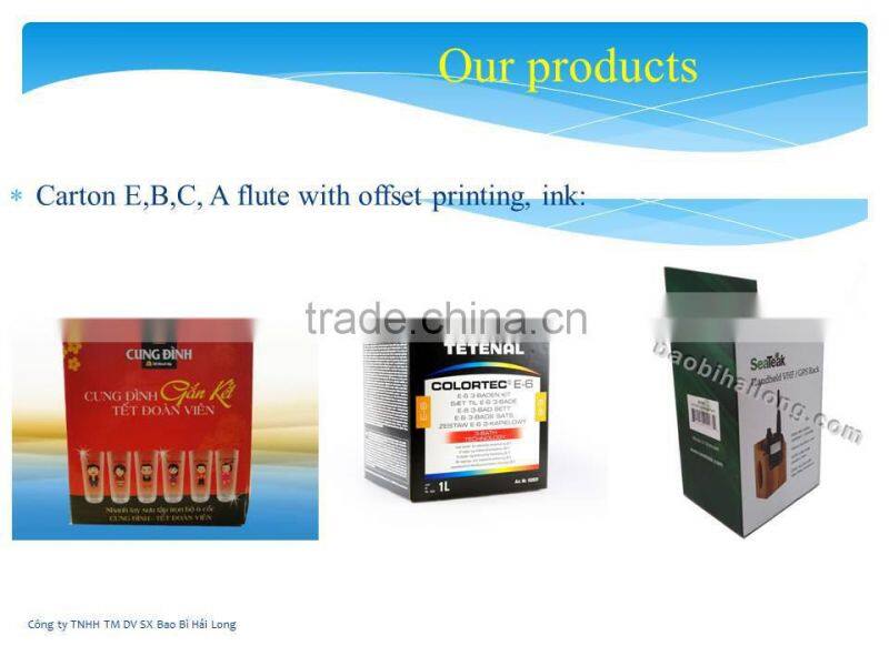 Golden Hot foil stamp corrugated box