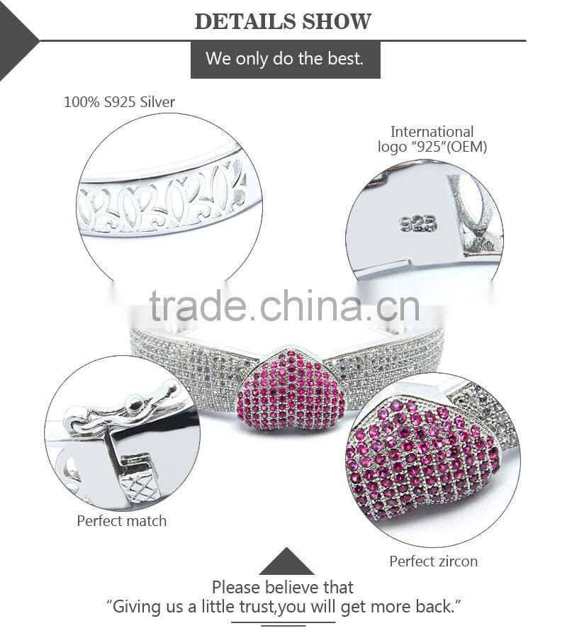 2015 Latest special design yellow gold plated 925 silver CZ paving setting cheap cross inside bracelets for American market