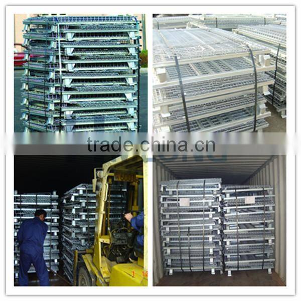 Industrial durable stackable metal container pallet